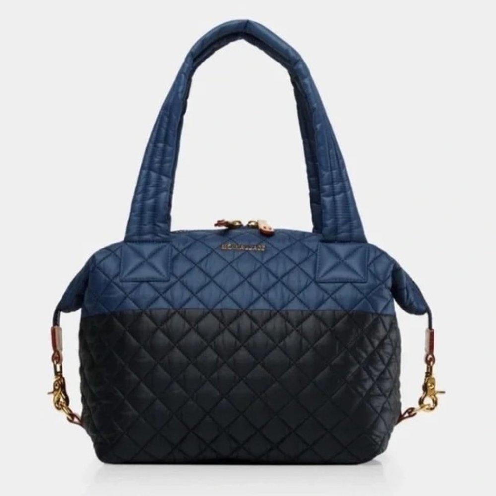MZ Wallace Medium Sutton Deluxe in Navy and Black Colorblock